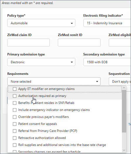 Setting the authorization requirement at the policy level.